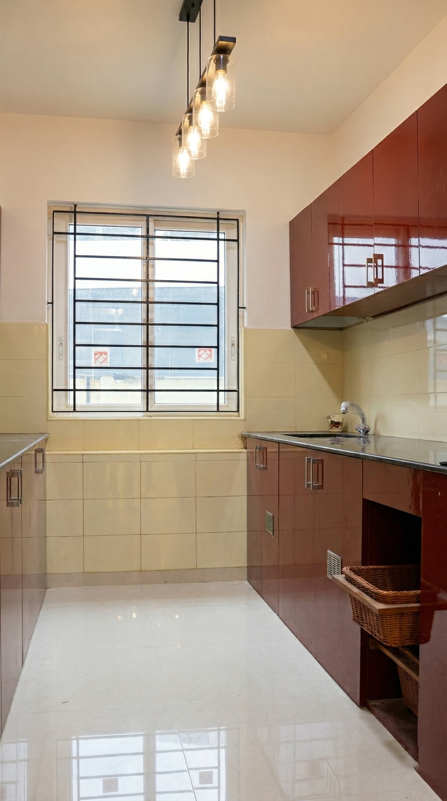 Red Modular Kitchen Design
