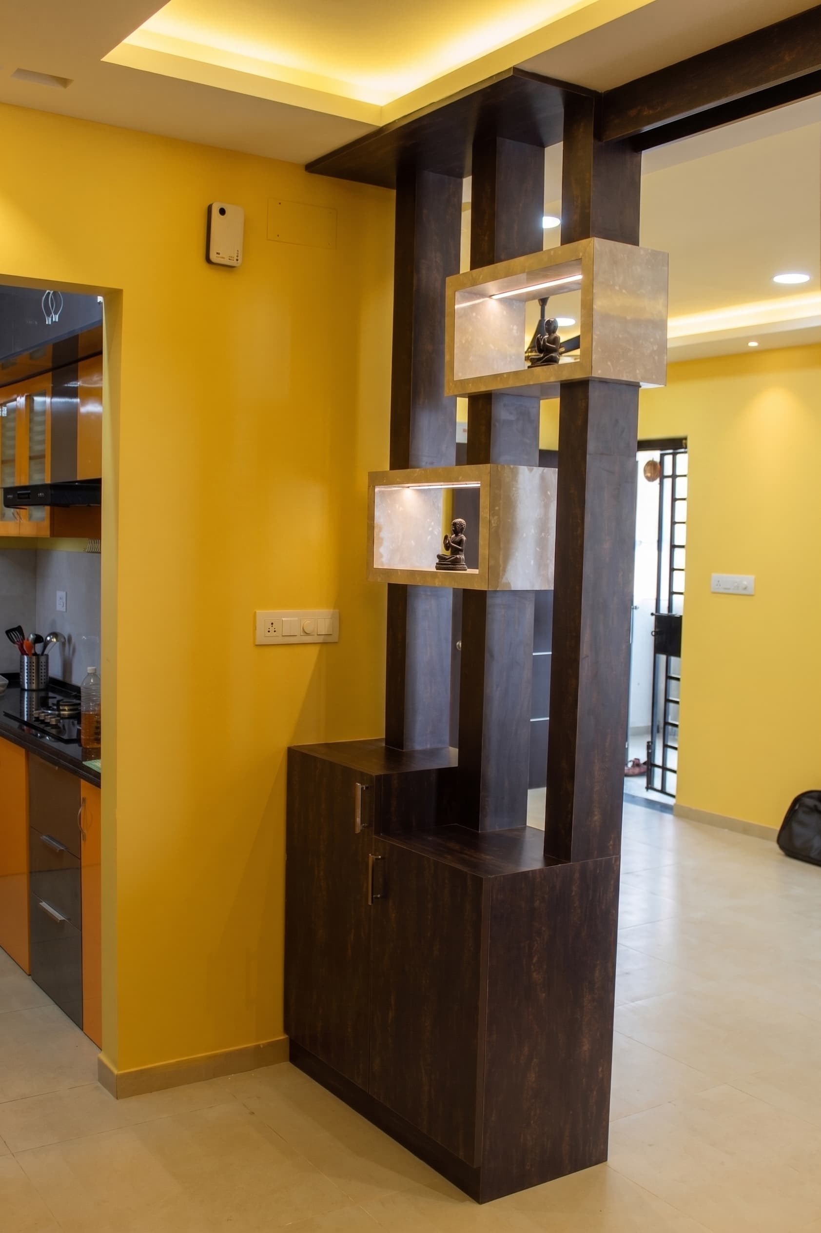 Room Divider and Partition with Display Niches